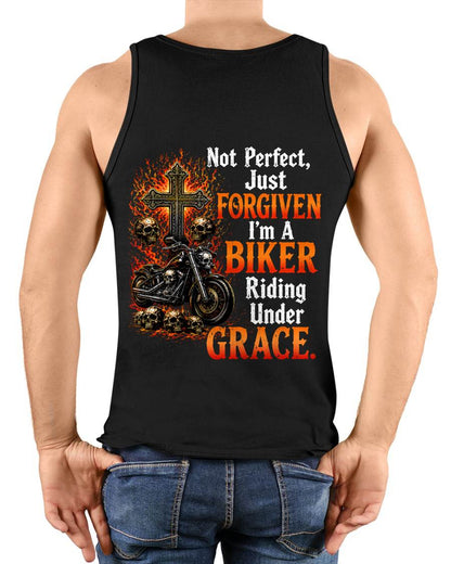 NOT PERFECT JUST FORGIVEN BIKER UNDER GRACE - SHIRT FOR MEN - LUNA00 (SKU2608-215)