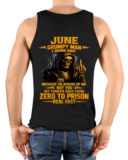 JUNE - GRUMPY MAN — I AVOID SHIT BECAUSE I'M AFRAID OF MY TEMPER - SHIRT FOR MEN - LUNA06 (SKU2609-368-06)