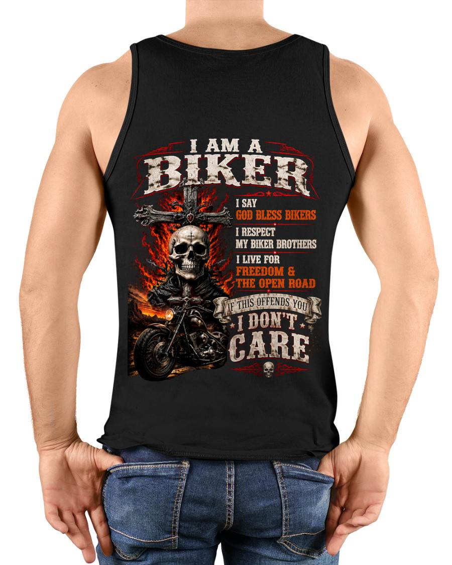 I AM A BIKER  GOD BLESS MY RIDE - SHIRT FOR MEN - LUNA00 (SKU2608-81)