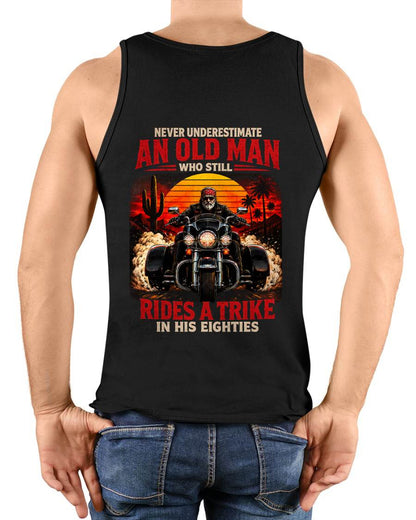 NEVER UNDERESTIMATE AN OLD MAN BIKER - SHIRT FOR MEN - LUNA00 (SKU2608-37)