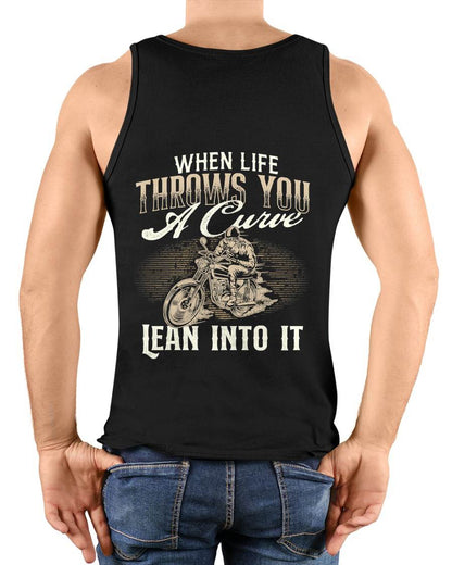 When Life Throws You A Curve Lean Into It - Biker Motorcycle - SHIRT FOR MEN - LUNA00 (SKU2607-DY-11)
