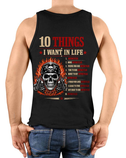 10 THINGS I WANT IN LIFE, BIKER - SHIRT FOR MEN - LUNA00 (SKU2608-35)