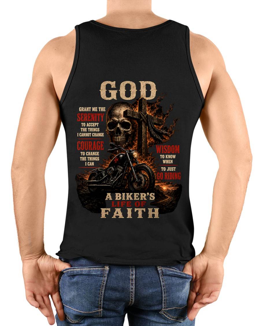 GOD, GRANT ME SERENITY, COURAGE, WISDOM & FAITH TO RIDE ON - SHIRT FOR MEN - LUNA00 (SKU2608-391)