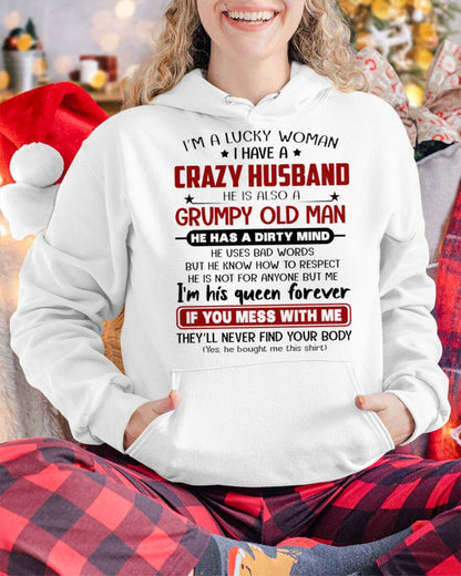 TO MY WIFE - I'M A LUCKY WOMAN - GIFT FROM HLUNABAND - SNOW00 (SKU12-282-00)