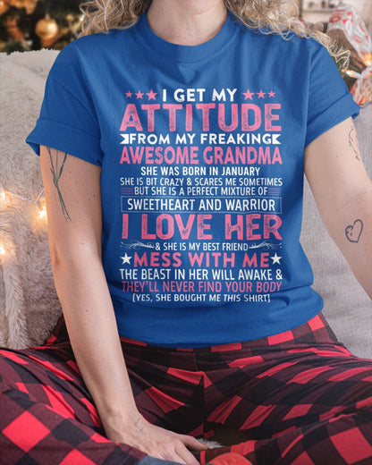 I GET MY ATTITUDE FROM MY GRANDMA JANUARY EDITION – FROM GRANDMA TO GRANDDAUGHTER NINA01 (SKU07-163-01)