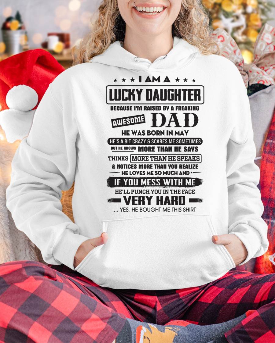 May - Lucky Daughter of Awesome Dad - Perfect Gift For Daughter From Dad - LUNA05 (SKU08-47-05)