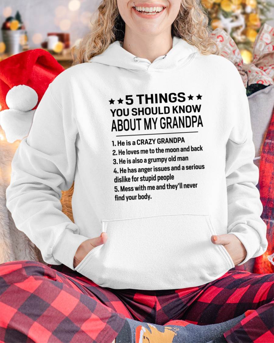 FIVE THINGS YOU SHOULD KNOW ABOUT MY GRANDPA - GIFT FROM GRANDPA - LUNA00 (SKU2603-134-00)