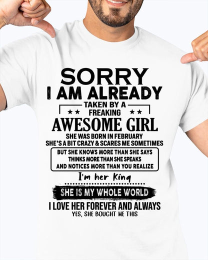 February - Awesome Girl born in February - Special gift for your boyfriend - From Wife LUNA02 (SKU.AT16)