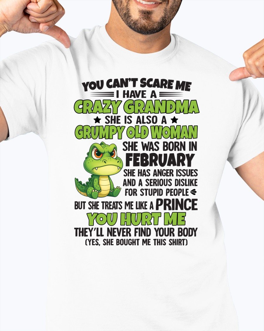 FEBRUARY - YOU CAN'T SCARE ME - FOR GRANDSON - GIFT FROM GRANDMA - NINA02 (SKU09-85-02)