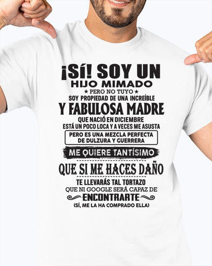 Madre increíble nació en diciembre – Regalo especial para hijo – T12 (SKU06-12)