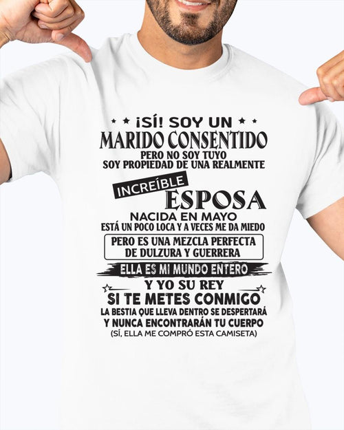 Mayo - Esposa increíble nació en mayo - Regalo especial para Marido - T05 (SKU05-105-05)