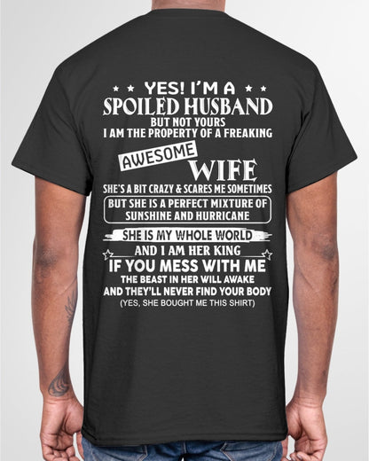 Yes! I'm A Spoiled Husband But Not Yours - Birthday Gift From Wife / Woman - LUNA00 (SKU12-232-00)