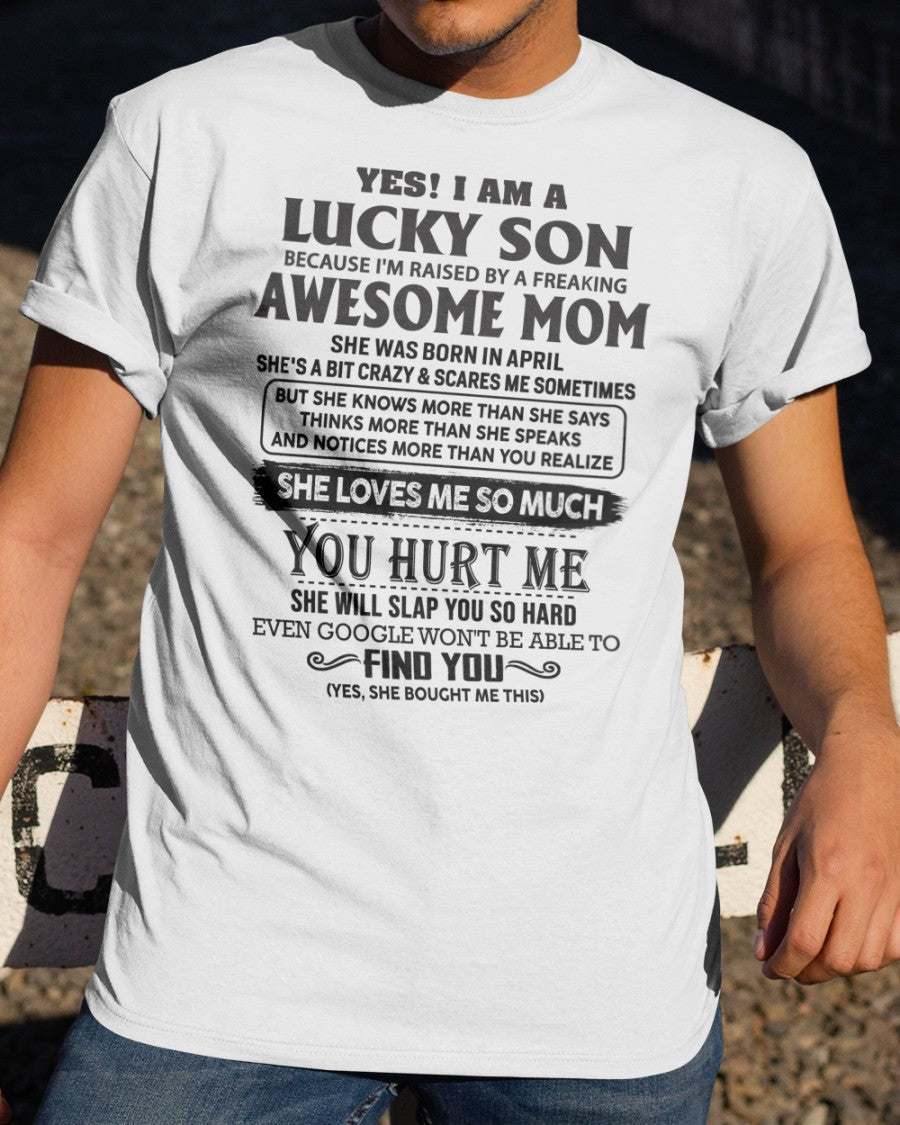 April - Awesome Mom - Perfect Gift For Your Son From Mom - LUNA04 (SKU-LKW-04)