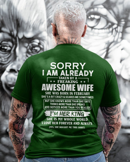 Awesome wife February - Perfect gift for husband from wife - LUNA02 (SKU68-79-02)