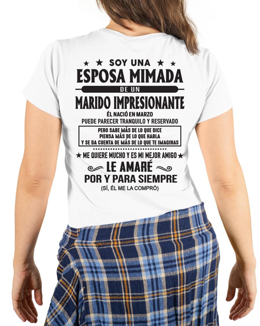 Marzo - Soy una Esposa mimada de un Marido impresionante - Regalo especial para tu esposa - T03 (SKU05-101-03)