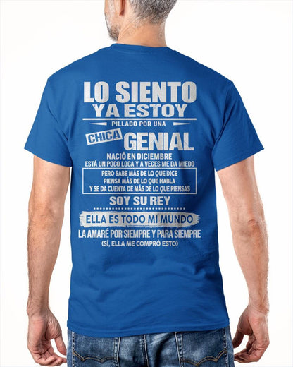 Diciembre - Chica genial nació en diciembre - Regalo especial para novio - Black - T12 (SKU05-80-12)