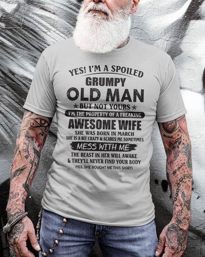 Awesome wife March - Perfect gift for husband From Wife - LUNA03 (SKU96-68-03)
