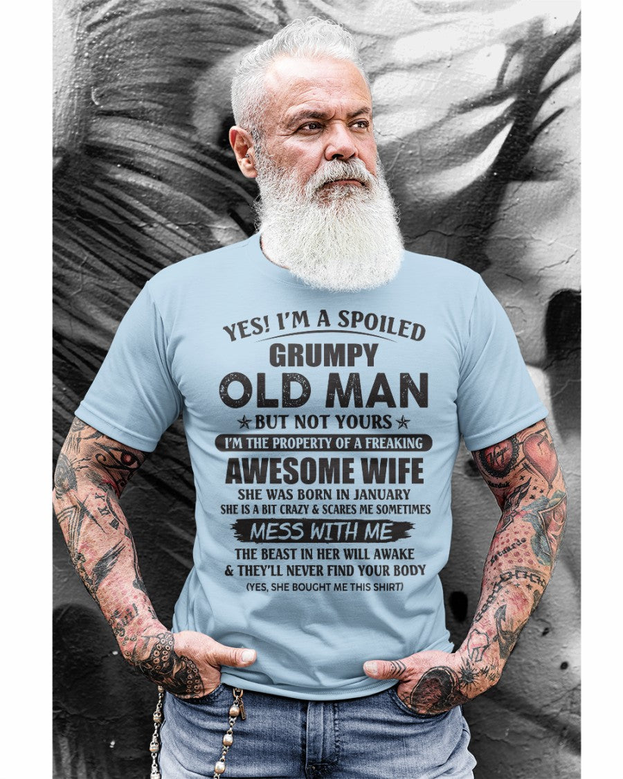 Awesome wife January - Perfect gift for husband From Wife - LUNA01 (SKU96-68-01)