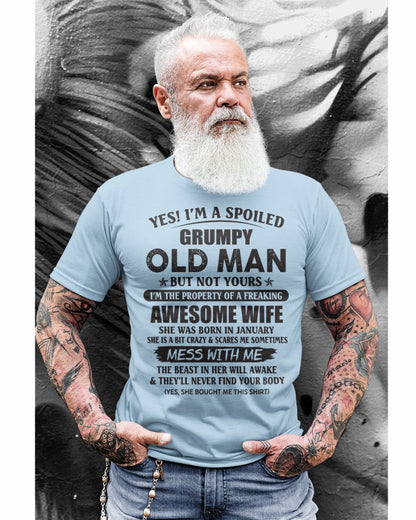 Awesome wife January - Perfect gift for husband From Wife - LUNA01 (SKU96-68-01)
