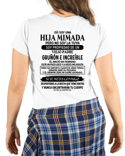 Febrero - Padre increíble nacido en febrero - Regalo perfecto para tu hija - T02 (SKU05-91-02)