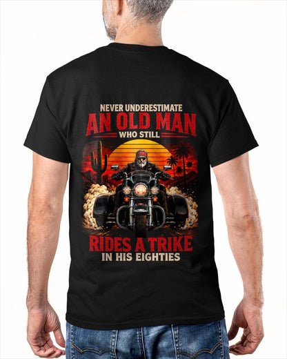 NEVER UNDERESTIMATE AN OLD MAN BIKER - SHIRT FOR MEN - LUNA00 (SKU2608-37)