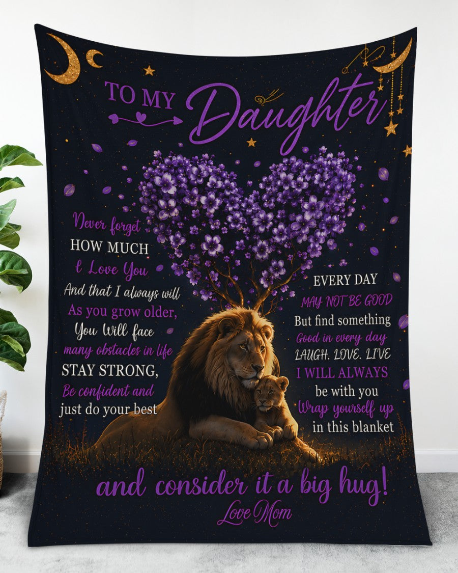 TO MY DAUGHTER - GIFT FROM MOM - Sherpa Fleece Quilt Blanket (SKU2607-22)