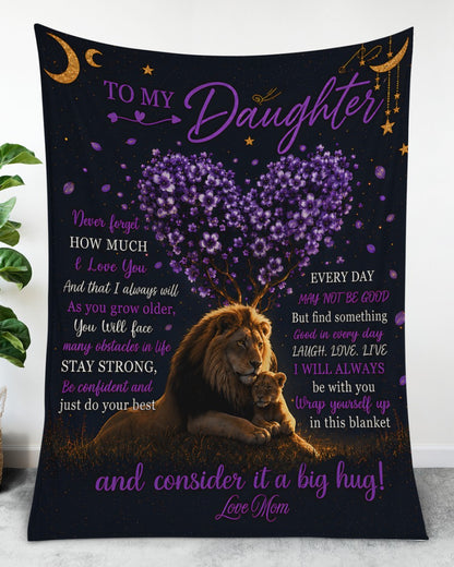 TO MY DAUGHTER - GIFT FROM MOM - Sherpa Fleece Quilt Blanket (SKU2607-22)