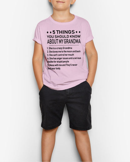 5 THINGS  YOU SHOULD KNOW ABOUT MY GRANDMA - Gift for granddaughter LUNA00 (SKU10-18)