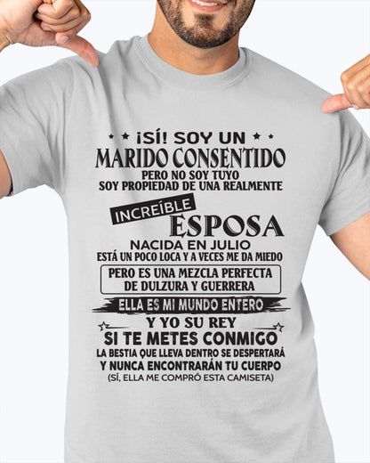 Julio - Esposa increíble nació en julio - Regalo especial para Marido - T07 (SKU05-105-07)
