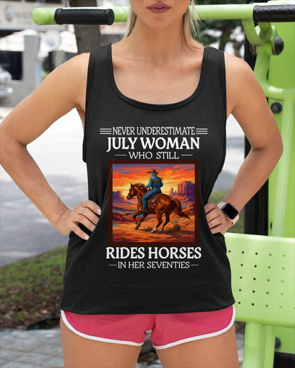 JULY SHIRT, A WOMAN WHO STILL RIDES HORSES IN HER SEVENTIES - LUNA07 (SKU2604-289-07)