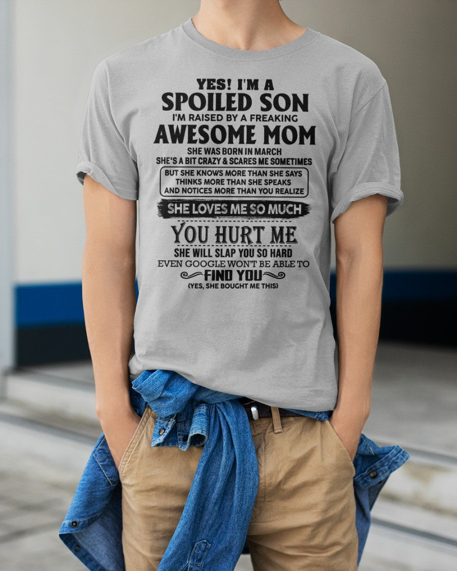 March - Awesome Mom - Perfect Gift For Your Son From Mom - LUNA03 (SKU-SPW-03)