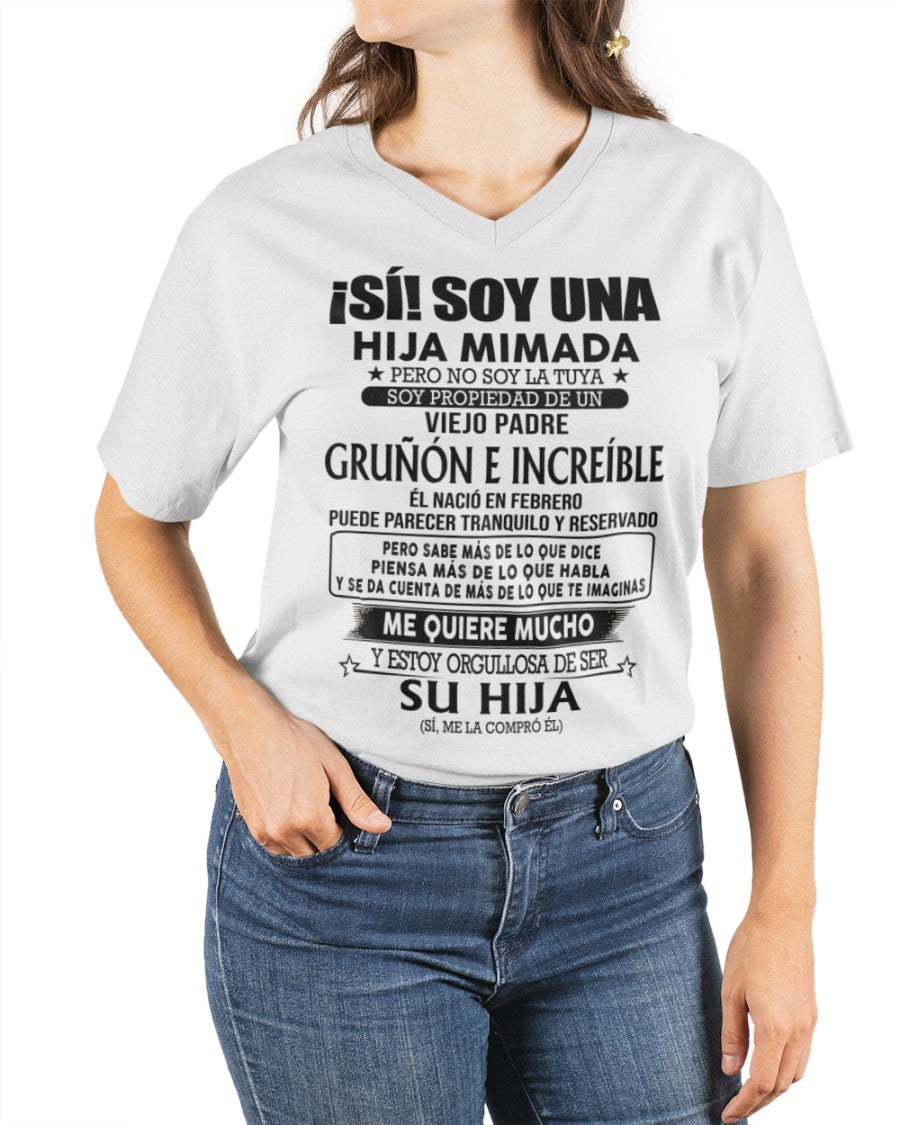 Padre nacido en Febrero - Regalo especial para hija - TBN - T02 (Sku.TbnA16-02)