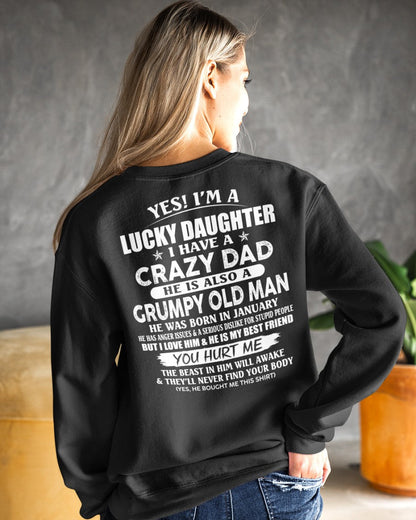 January - Awesome Grumpy Old Dad - Special gift for your daughter From Dad - LUNA01 (SKU10-50-01)