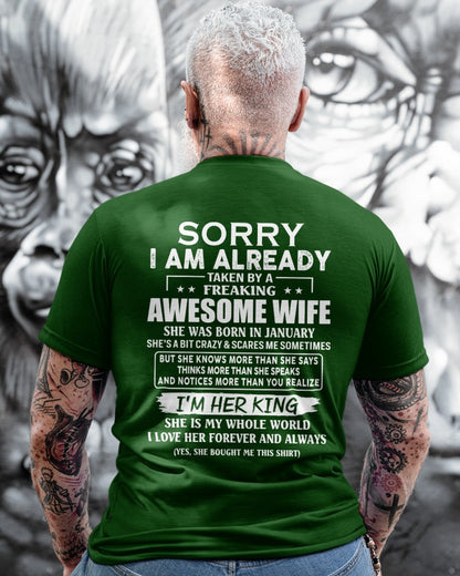 Awesome wife January - Perfect gift for husband from wife - LUNA01 (SKU68-79-01)