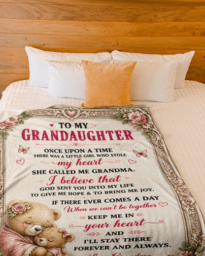BLANKET FOR GRANDDAUGHTER – COMFORT & WARMTH GIFT FROM GRANDMA Sherpa Fleece Quilt Blanket LUNA (SKU2608-482)