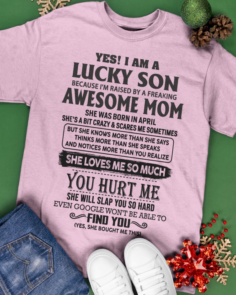 April - Awesome Mom - Perfect Gift For Your Son From Mom - LUNA04 (SKU-LKW-04)