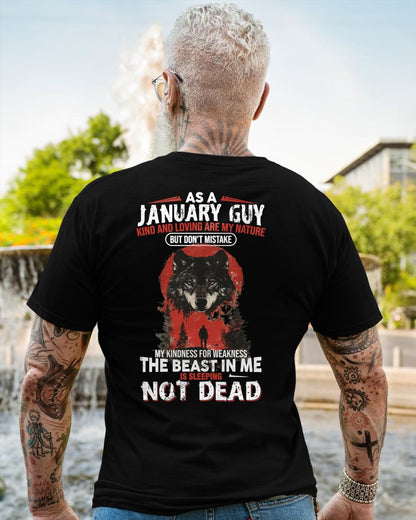 JANUARY - KIND AND LOVING ARE MY NATURE - BIRTHDAY T-SHIRT FOR MEN - EBIL01 (SKU26T-01-17-01)