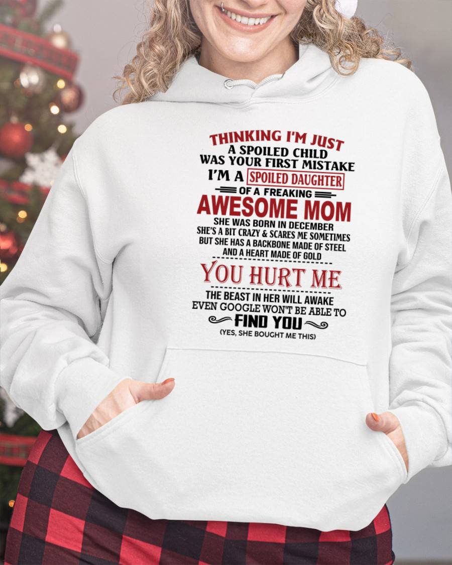 DECEMBER - TO MY DAUGHTER - SPOILED DAUGHTER - PERFECT GIFT FOR DAUGHTER - GIFT FROM MOM - LUNA12 (SKU10-151-12)