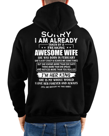 Awesome wife February - Perfect gift for husband from wife - LUNA02 (SKU68-79-02)