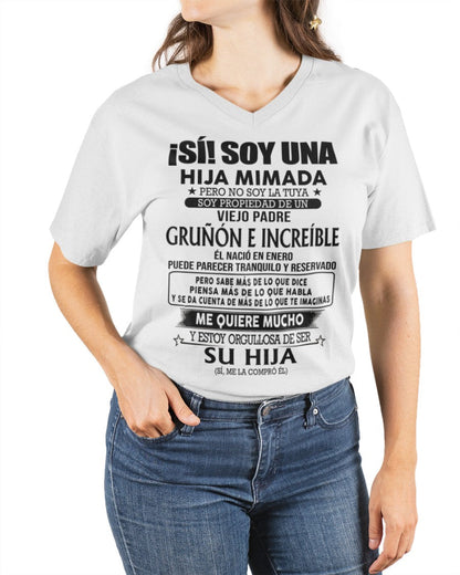 Padre nacido en Enero - Regalo especial para hija - TBN - T01 (Sku.TbnA16-01)