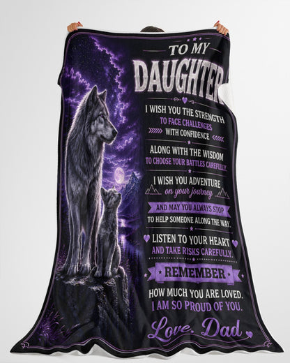 BLANKET FOR DAUGHTER –  GIFT FROM DAD Sherpa Fleece Quilt Blanket - LUNA00 (SKU2608-410)
