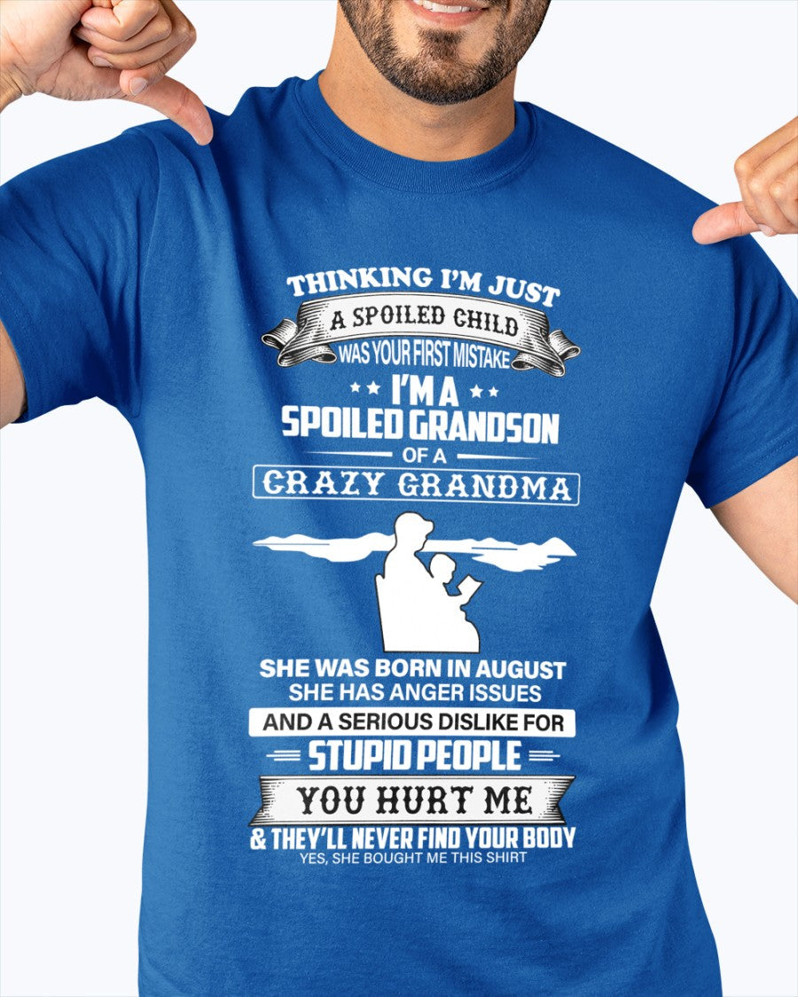 Spoiled by Grandma Shirt August Edition – From Grandma to Grandson LUNA08 (SKU-GMS2-08)