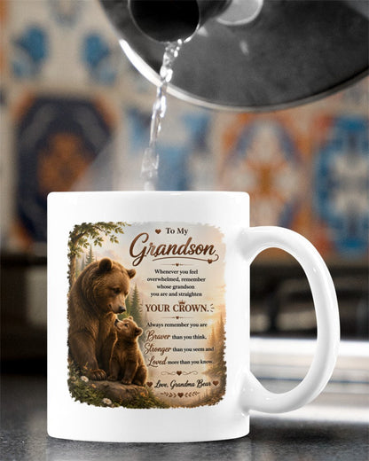 TO MY GRANDSON MUG - GIFT FROM GRANDMA - luna00 (SKU2608-246)