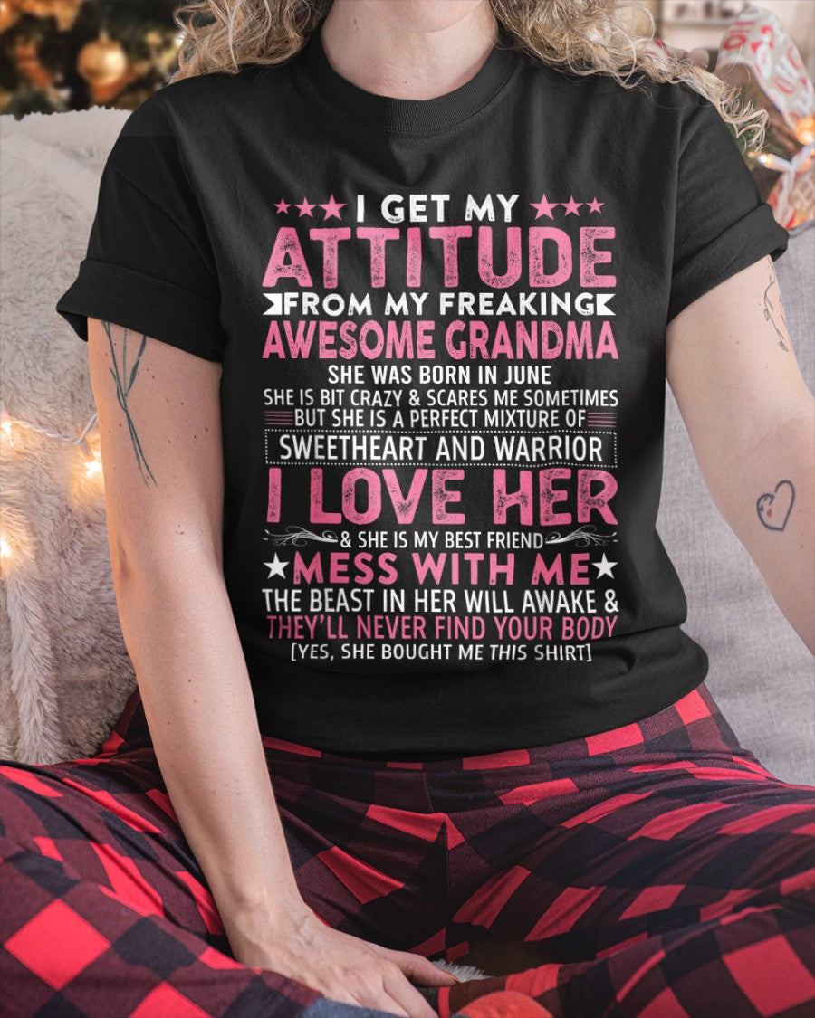 I GET MY ATTITUDE FROM MY GRANDMA JUNE EDITION – FROM GRANDMA TO GRANDDAUGHTER NTTD06 (SKU07-163-06)