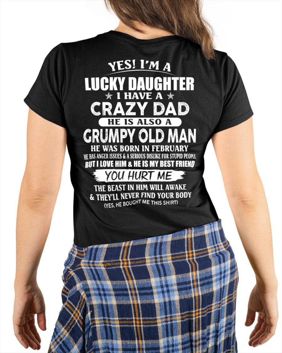 February - Awesome Grumpy Old Dad - Special gift for your daughter From Dad - LUNA02 (SKU10-50-02)
