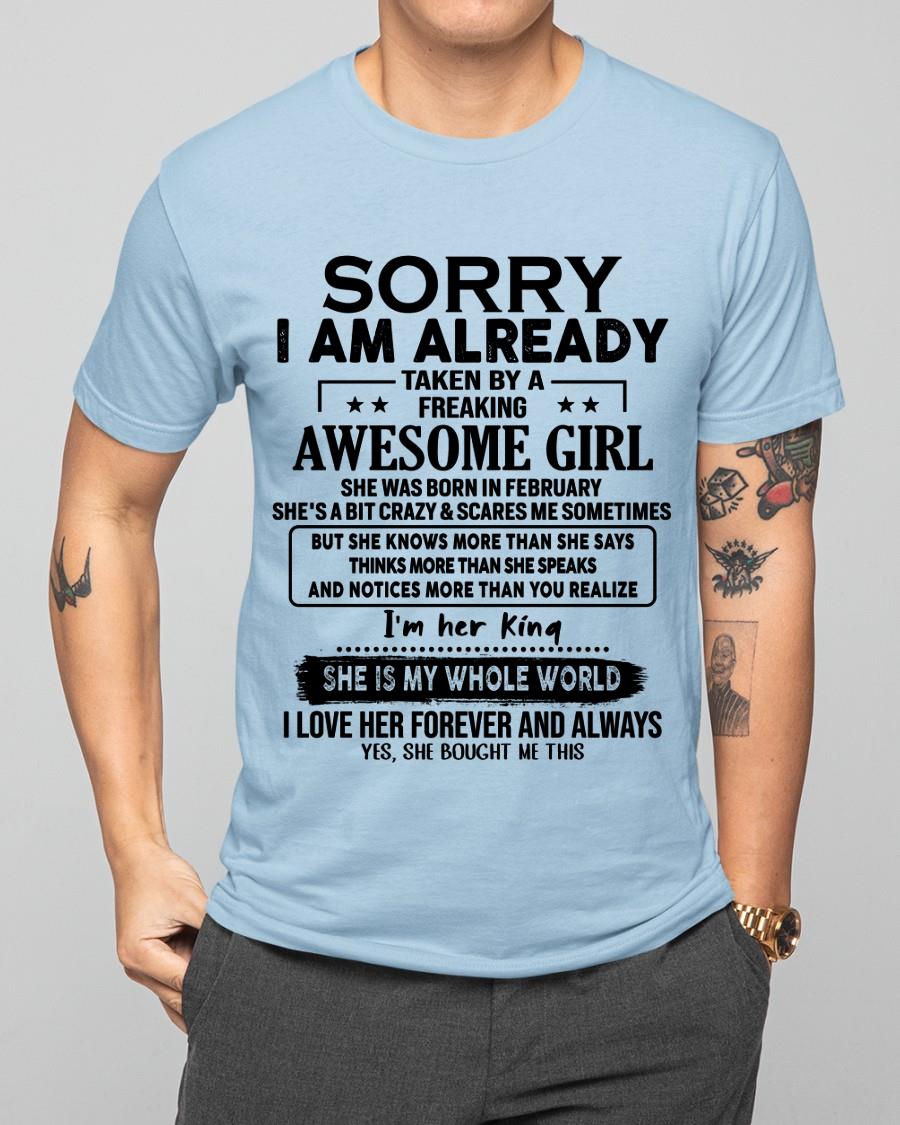 February - Awesome Girl born in February - Special gift for your boyfriend - From Wife LUNA02 (SKU.AT16)