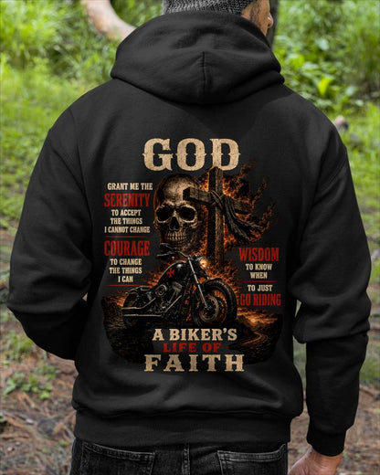 GOD, GRANT ME SERENITY, COURAGE, WISDOM & FAITH TO RIDE ON - SHIRT FOR MEN - LUNA00 (SKU2608-391)