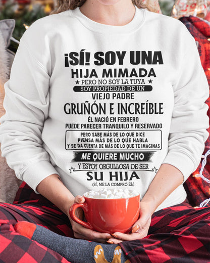 Padre nacido en Febrero - Regalo especial para hija - TBN - T02 (Sku.TbnA16-02)