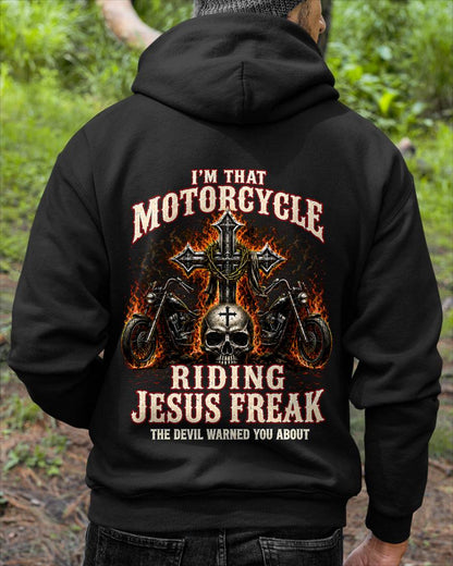 I’M THAT MOTORCYCLE RIDING JESUS FREAK THE DEVIL WARNED YOU ABOUT - SHIRT FOR MEN - LUNA00(SKU2608-459)