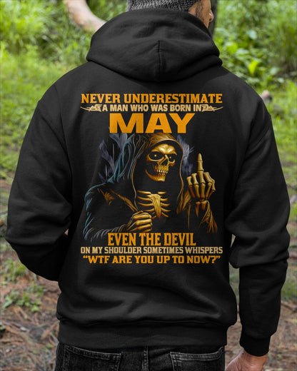 NEVER UNDERESTIMATE A MAN WHO WAS BORN IN MAY - SNOW05 male (SKU12-276-05)